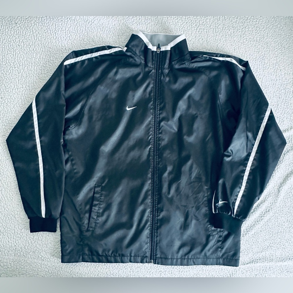 Nike Track Jacket Mens XXL Athletic Performance Black EUC Vintage Y2K
